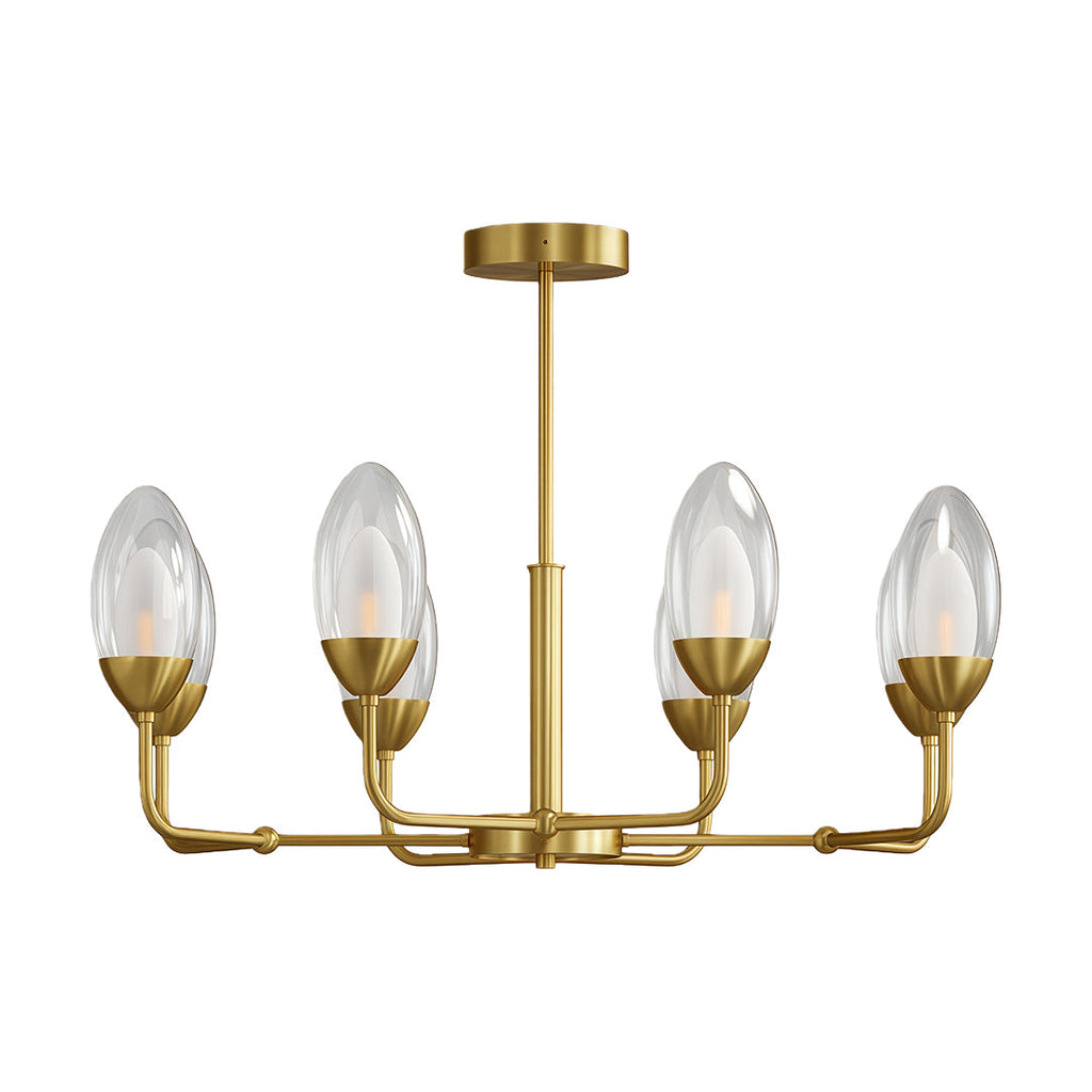 Luxury Copper Minimalist Chandelier - Modern Ceiling Light