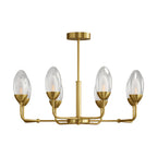 Luxury Copper Minimalist Chandelier - Modern Ceiling Light