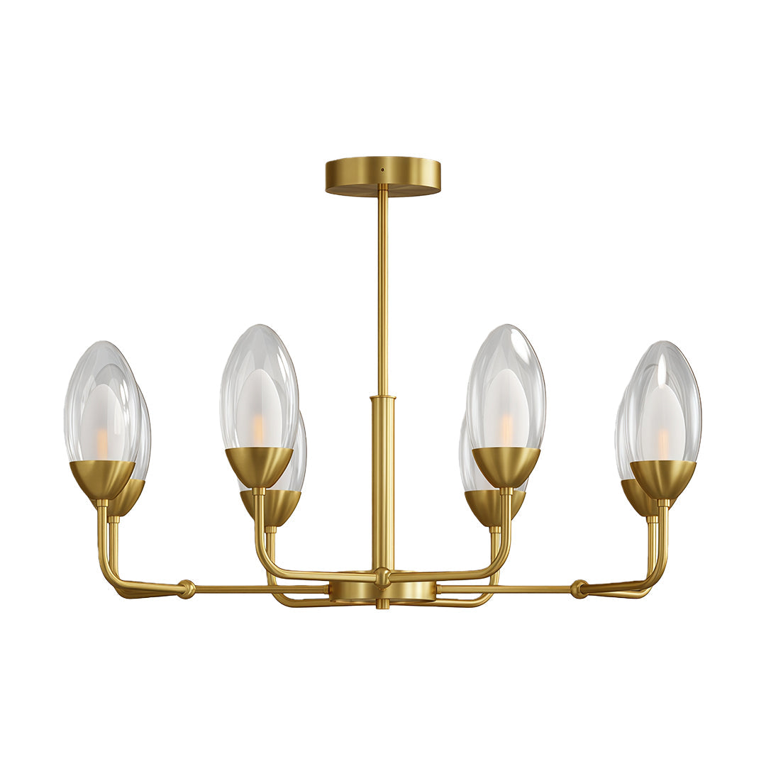 Luxury Copper Minimalist Chandelier - Modern Ceiling Light