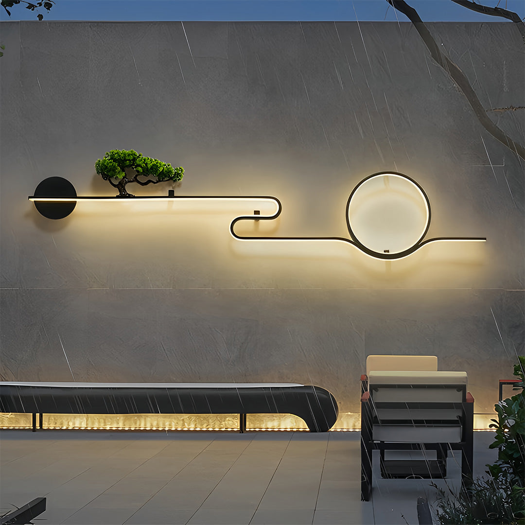 Premium Waterproof LED Outdoor Wall Sconce - Vintage Tree Design
