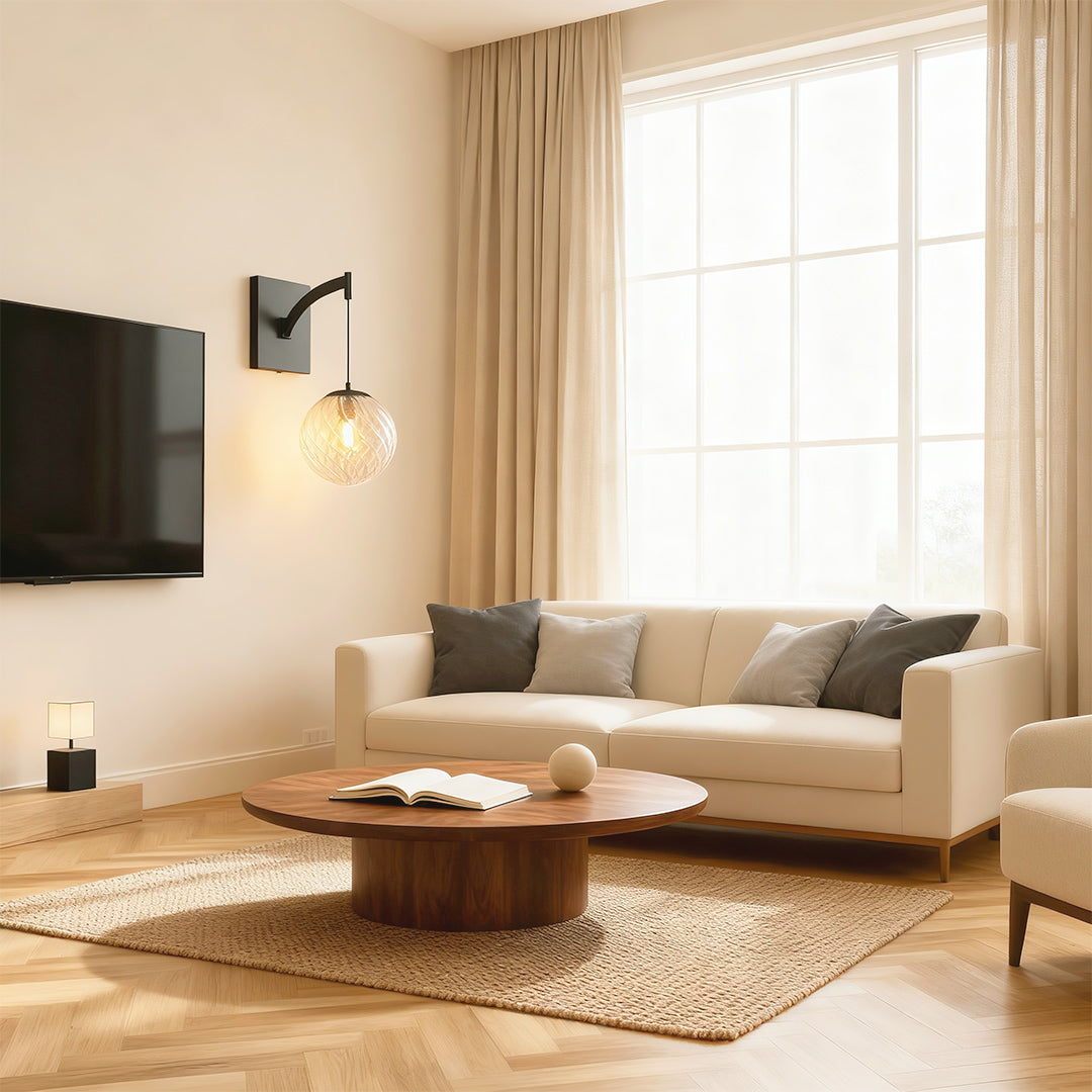 Modern Minimalist Wall-Mounted Glass Ball Pendant Light