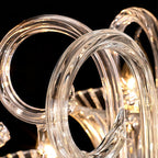 Elegant French Art Glass Ceiling Chandelier