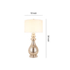 Polished Silver Modern Table Lamp - Unique Home Decor Accent