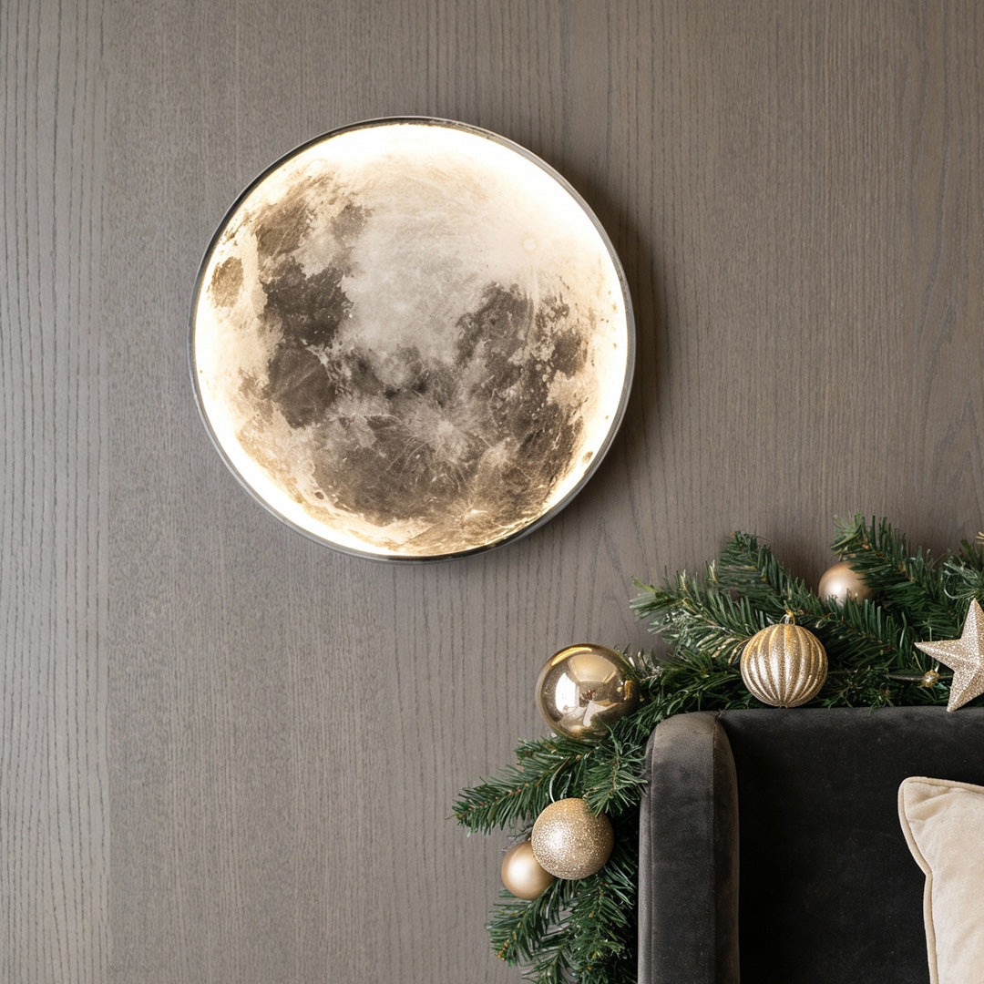 Modern Round LED Full Moon Wall Lamp