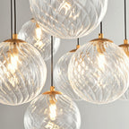 Premium Copper and Glass Ball Chandelier Ceiling Light