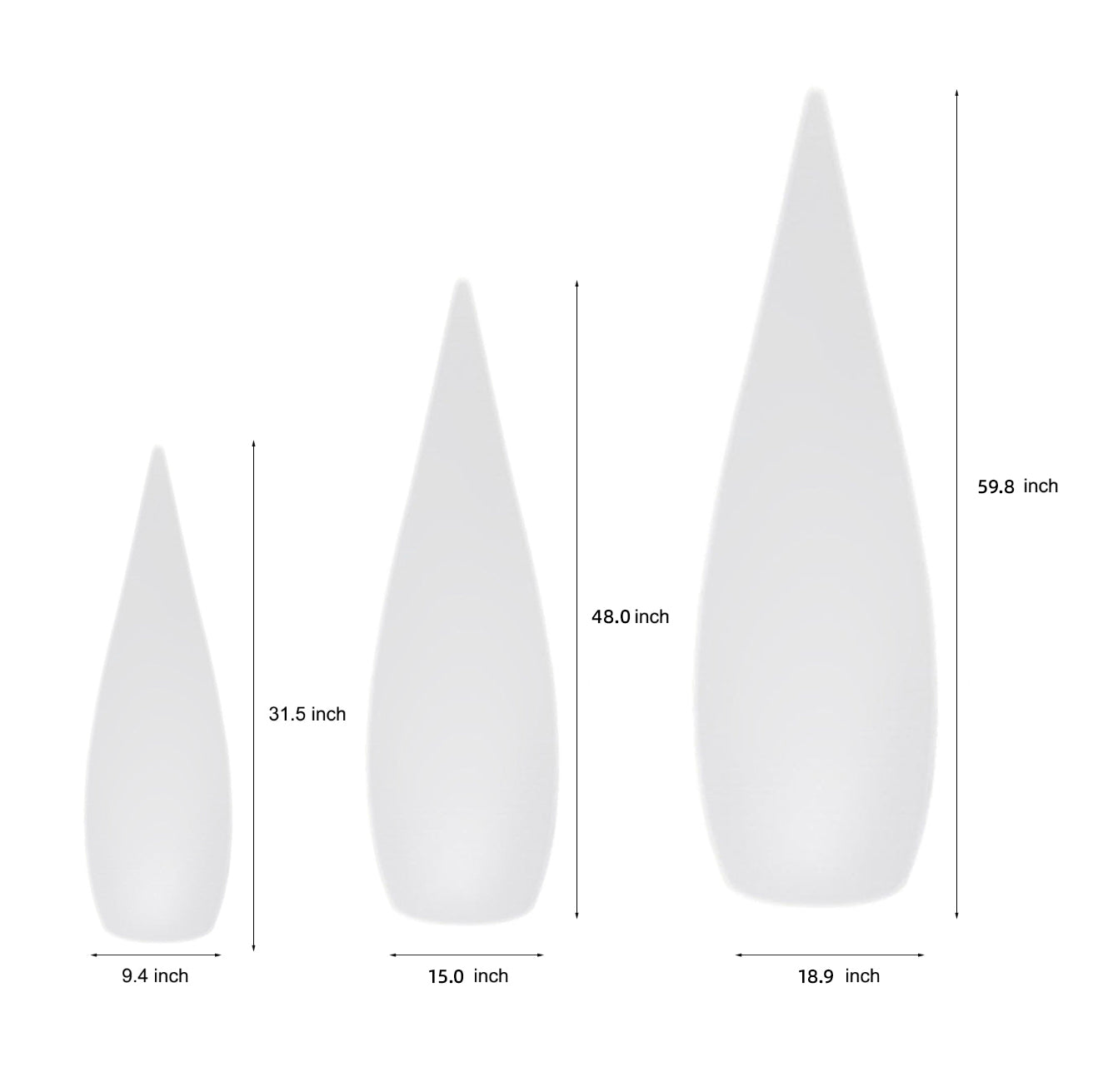 Stylish LED Teardrop Outdoor Floor Lamp - Modern Landscape Lighting