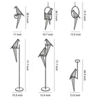 Modern Gold Accent Origami Crane Wall Light