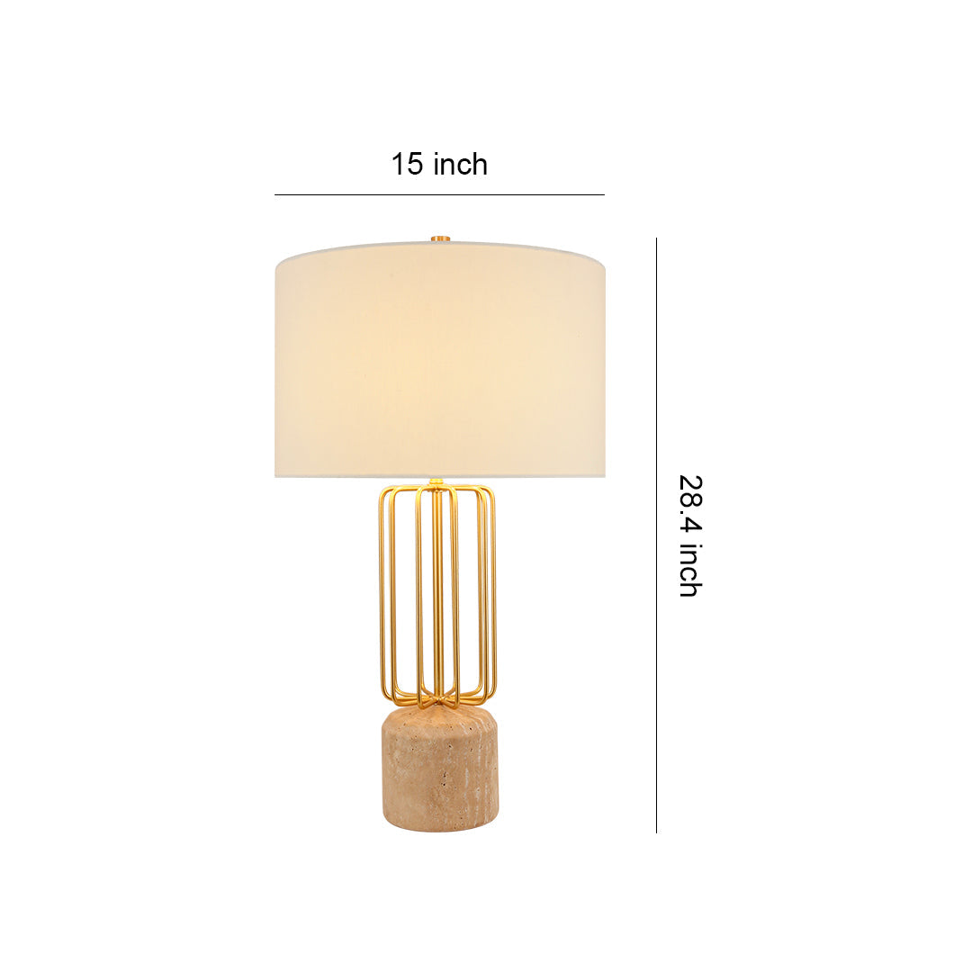 Nordic Style Geometric Metal Cage LED Table Lamp - Eye-Care Design
