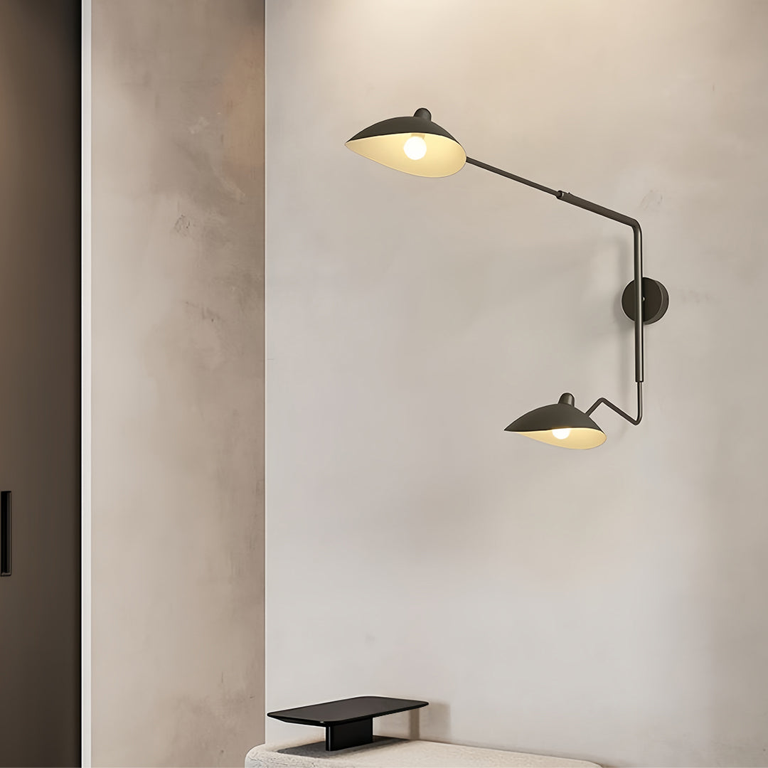 Contemporary Industrial Swing Arm Wall Lamp - Full Spectrum Lighting