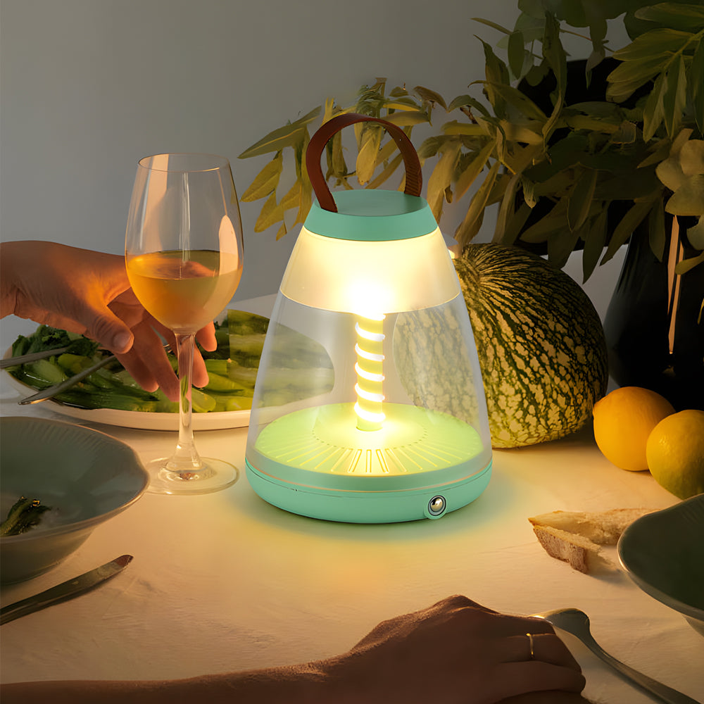 Premium Portable Battery-Powered Outdoor Spiral LED Table Lamp