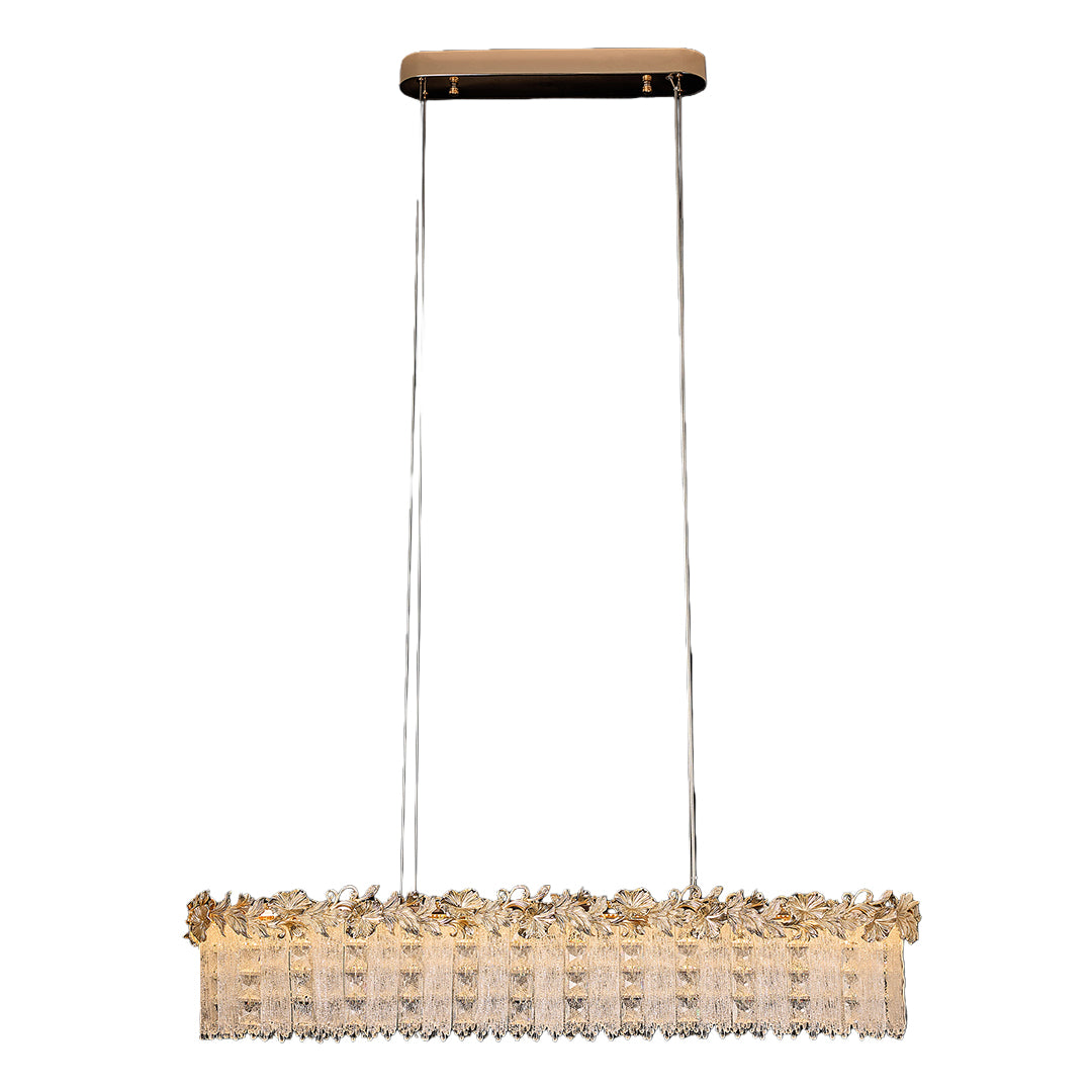 Gold Crystal Chandelier - French Minimalist Ceiling Light