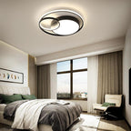 Contemporary LED Round Flush Mount Ceiling Light - Triple Circle Design