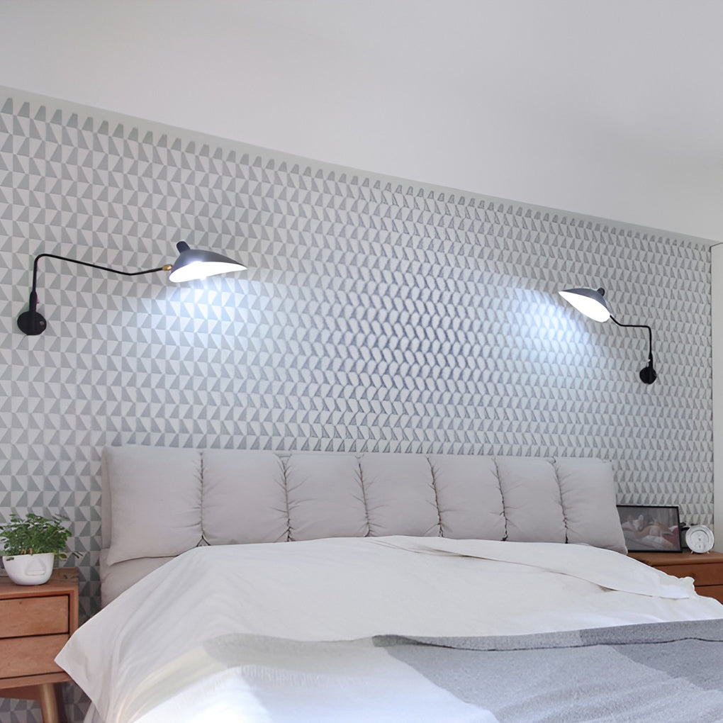 Adjustable Double Arm Industrial Wall Sconce