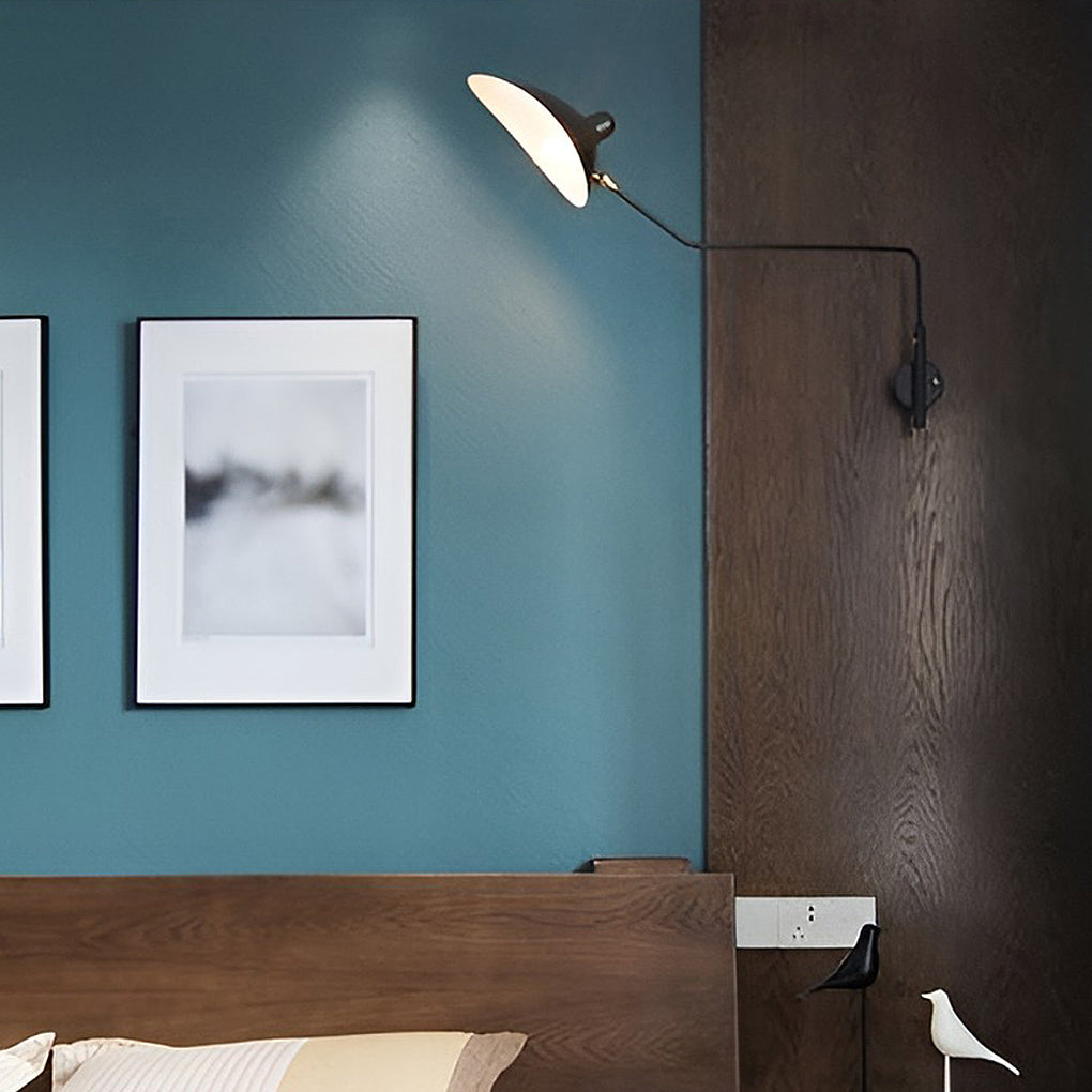 Adjustable Double Arm Industrial Wall Sconce