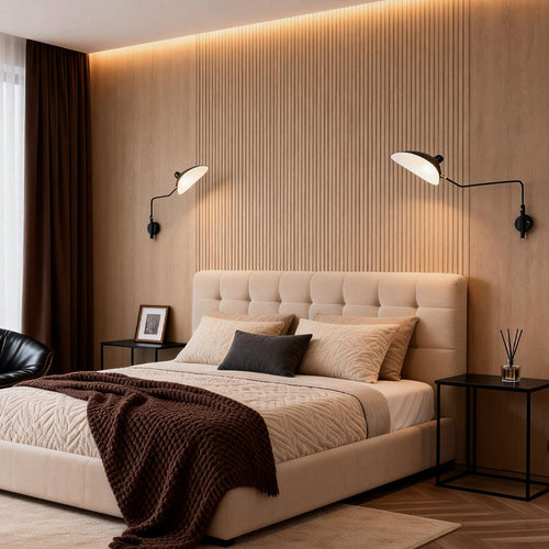 Adjustable Double Arm Industrial Wall Sconce