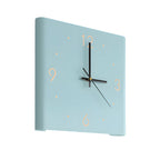 Modern Square Backlit Metal Wall Clock Lamp