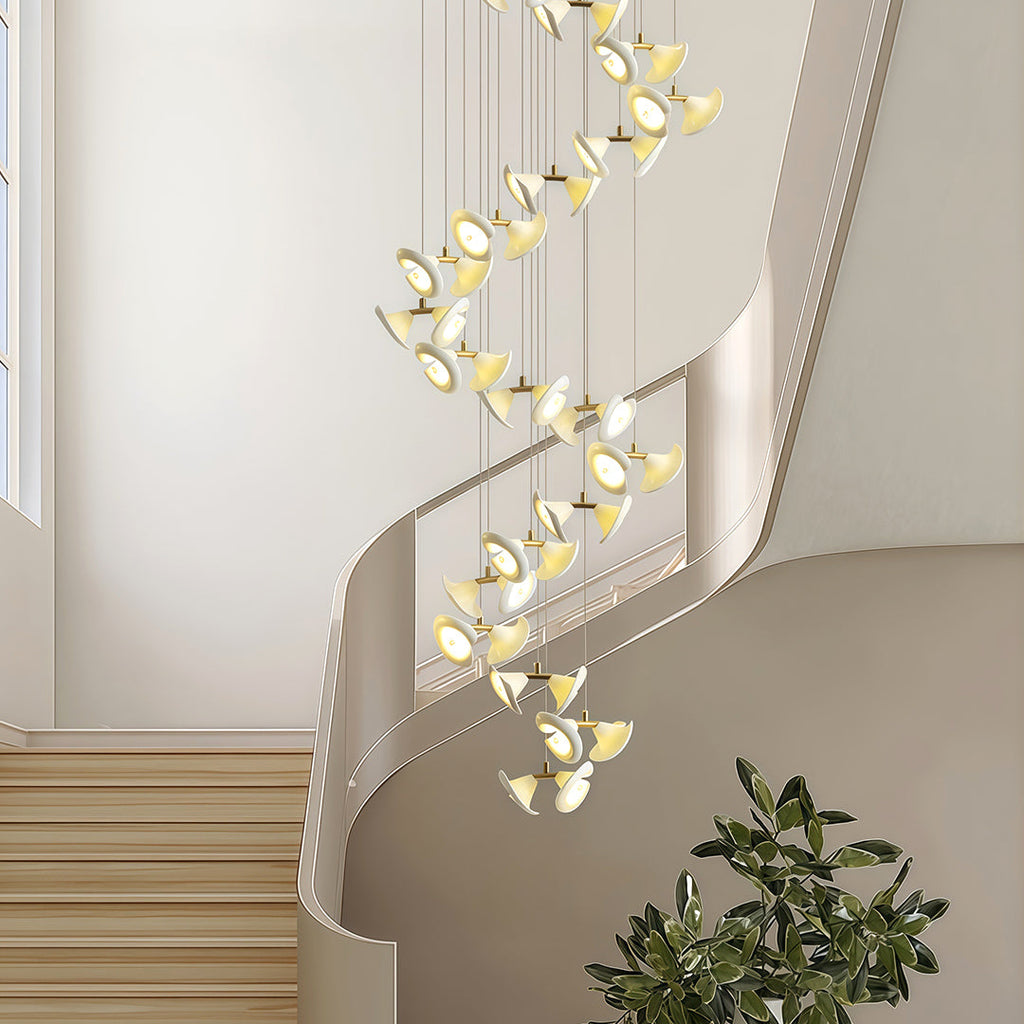 Luxury Tulip Flower Ceramic Chandelier - Elegant Ceiling Light
