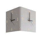 Modern Square Backlit Metal Wall Clock Lamp