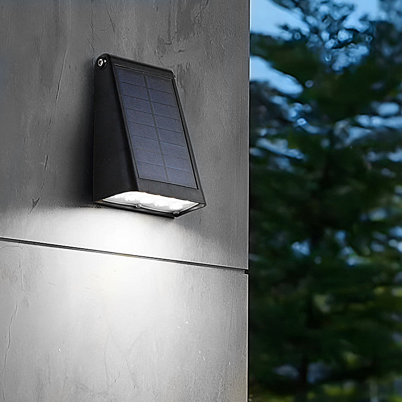 Modern Black LED Waterproof Solar Wall Sconce