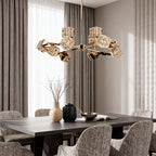 Modern Crystal Cube Ceiling Chandelier