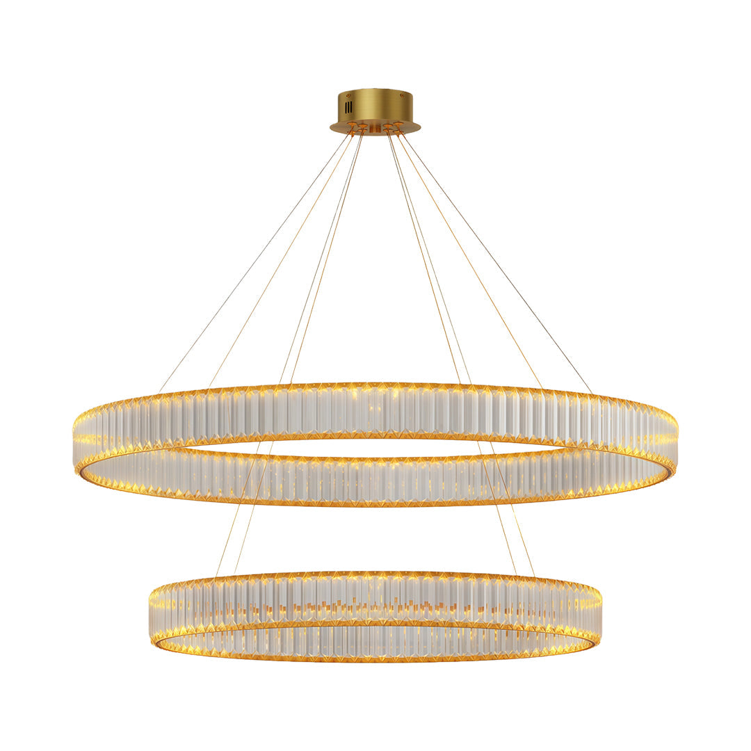 Premium Crystal Round Chandelier - Elegant Ceiling Light