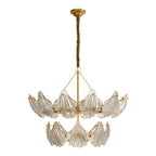 Luxury Copper and Glass Large Modern Chandelier