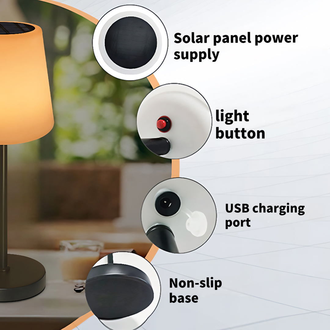 Premium Waterproof Solar Table Lamp with Remote Control