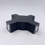 Modern Waterproof Black LED Wall Lamp with Starlight Design