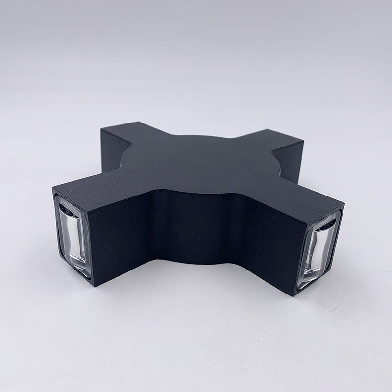 Modern Waterproof Black LED Wall Lamp with Starlight Design