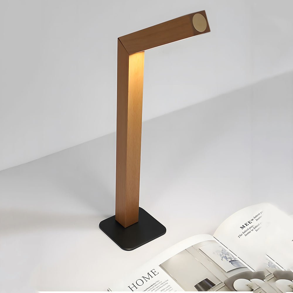 Premium Nordic Touch-Controlled LED Desk Lamp with Dual Magnetic Wooden Base