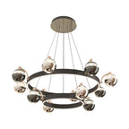 Modern Black and Gold LED Chandelier Ceiling Light