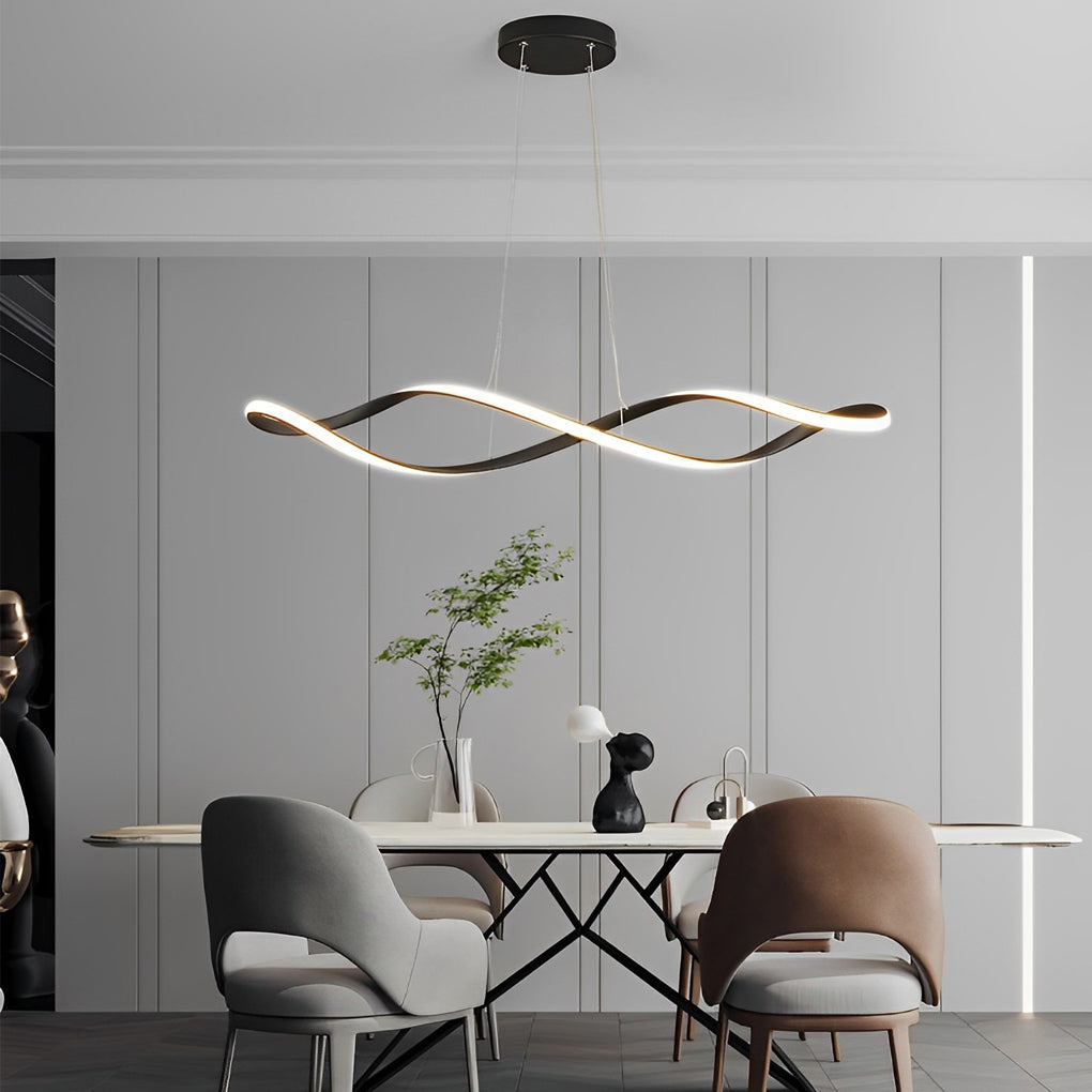 Modern Waveform LED Pendant Light for Stylish Ceilings