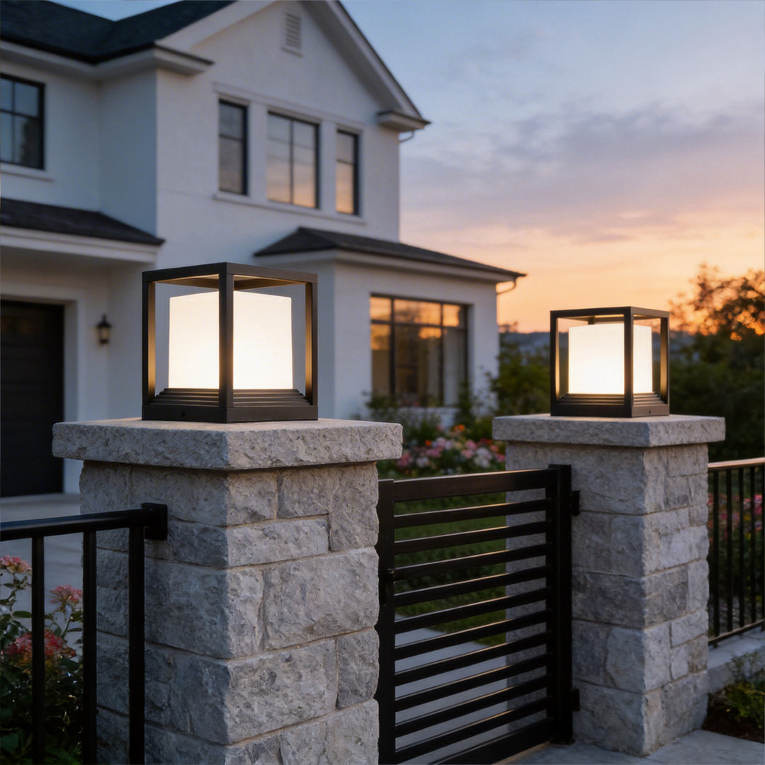 Premium Waterproof LED Square Garden Pedestal Light