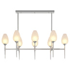 Modern Brass Glass Chandelier - Minimalist Ceiling Light