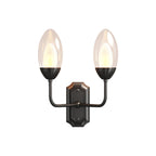 Modern Luxury Dual Head Copper Glass Wall Light