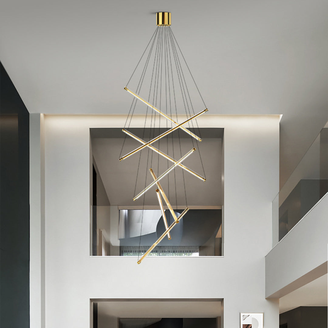 Nordic Minimalist LED Linear Chandelier