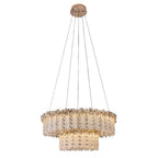 Gold Crystal Chandelier - French Minimalist Ceiling Light