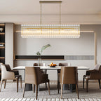 Luxury Iron Chandelier with Glass Lamp Shade - Elegant Ceiling Light