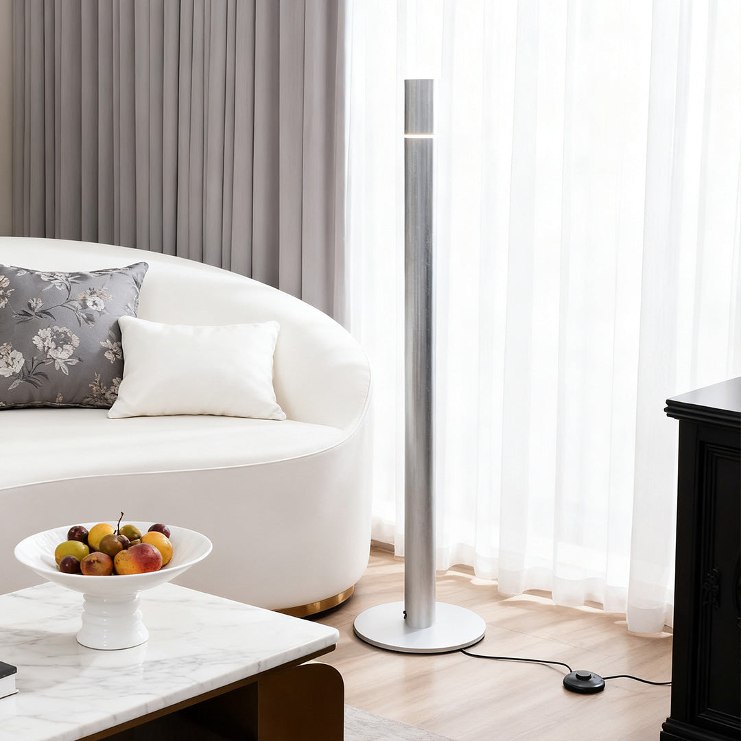 Elegant Gray Italian Floor Lamp - Minimalist Design