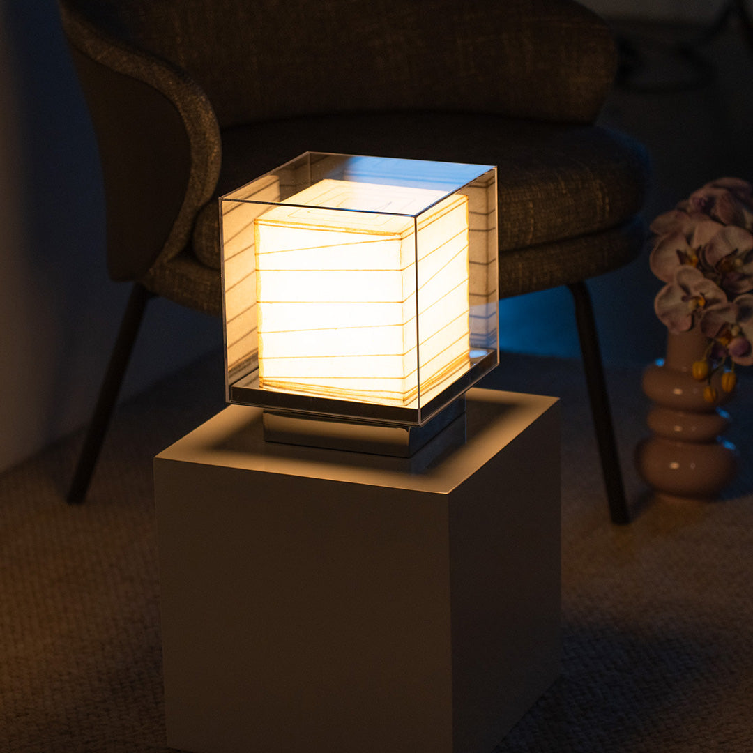 Premium Japanese Wabi-Sabi Paper Table Lamp - Ambient Lighting