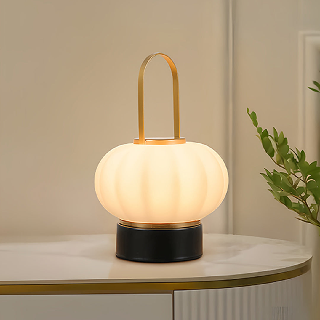 Nordic LED Lantern Table Lamp - Rechargeable Accent Lighting