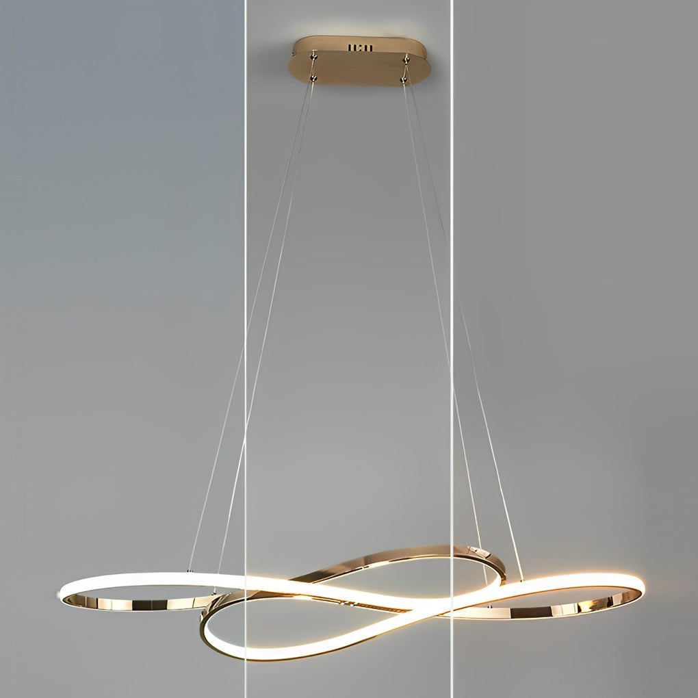 Modern LED Infinity Wave Chandelier - Elegant Ceiling Light