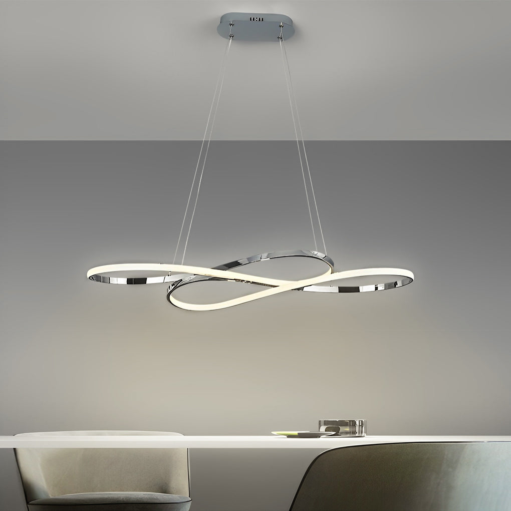 Modern LED Infinity Wave Chandelier - Elegant Ceiling Light