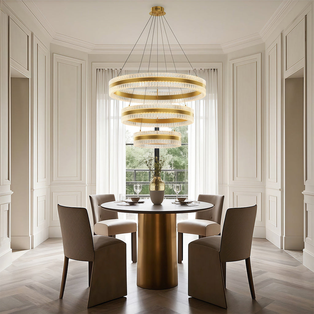 Minimalist Luxury Circular Chandelier - Modern Ceiling Light