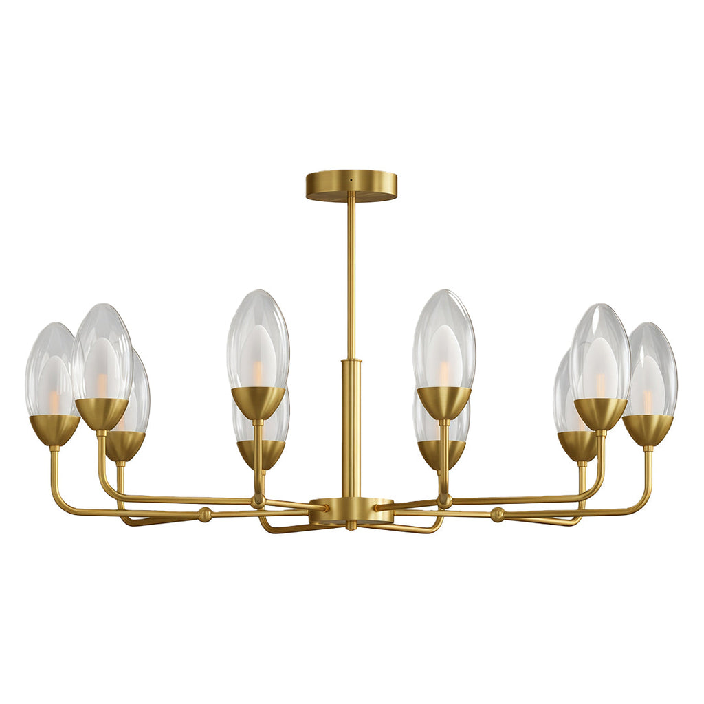 Luxury Copper Minimalist Chandelier - Modern Ceiling Light