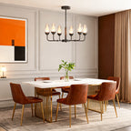 Luxury Copper Minimalist Chandelier - Modern Ceiling Light