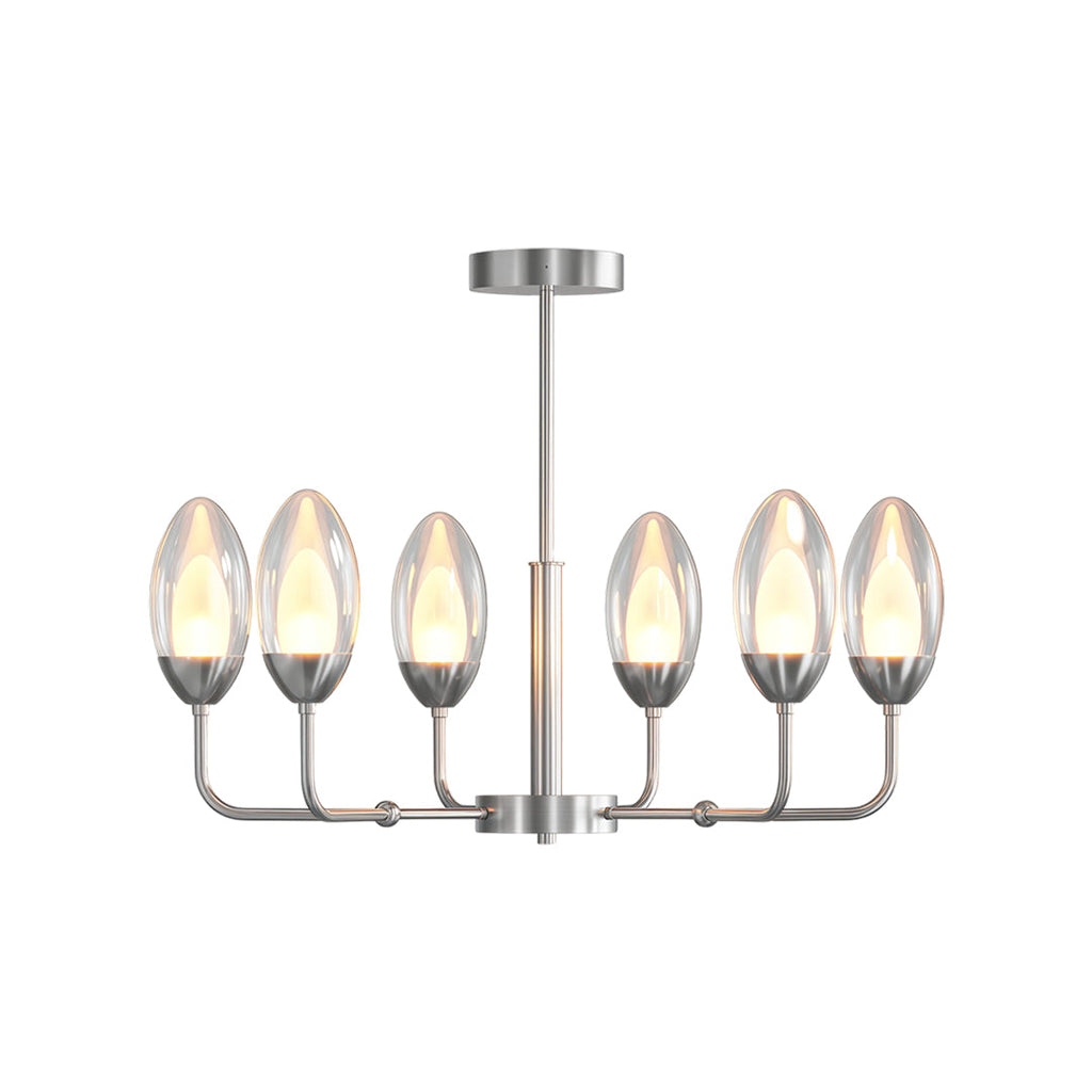 Luxury Copper Minimalist Chandelier - Modern Ceiling Light