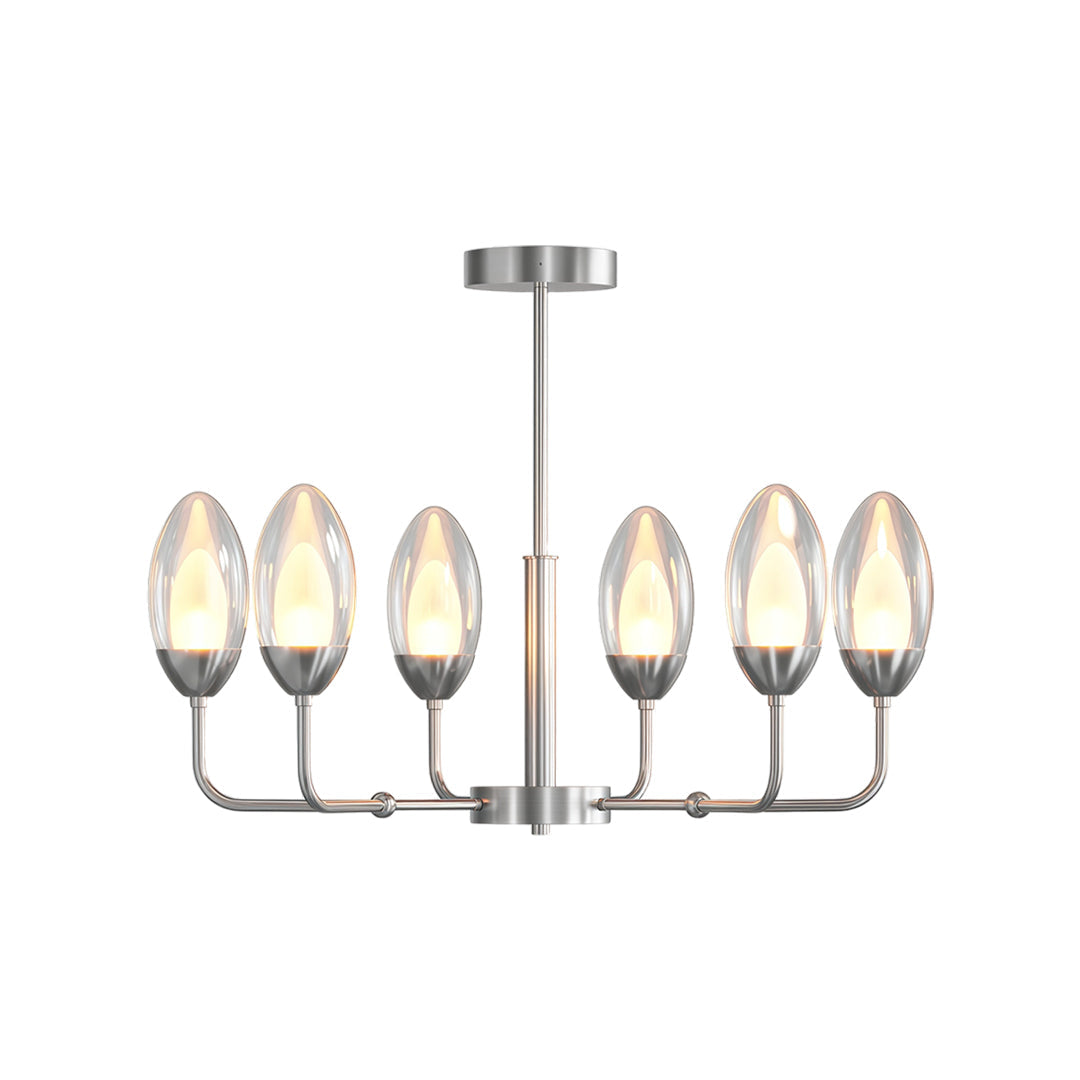 Luxury Copper Minimalist Chandelier - Modern Ceiling Light
