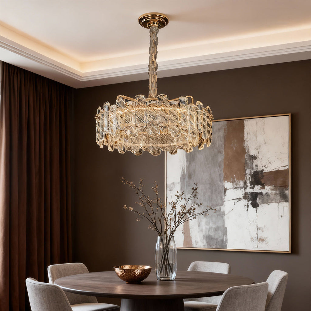 Luxury Nordic Crystal Chandelier - Carbon Steel Ceiling Light