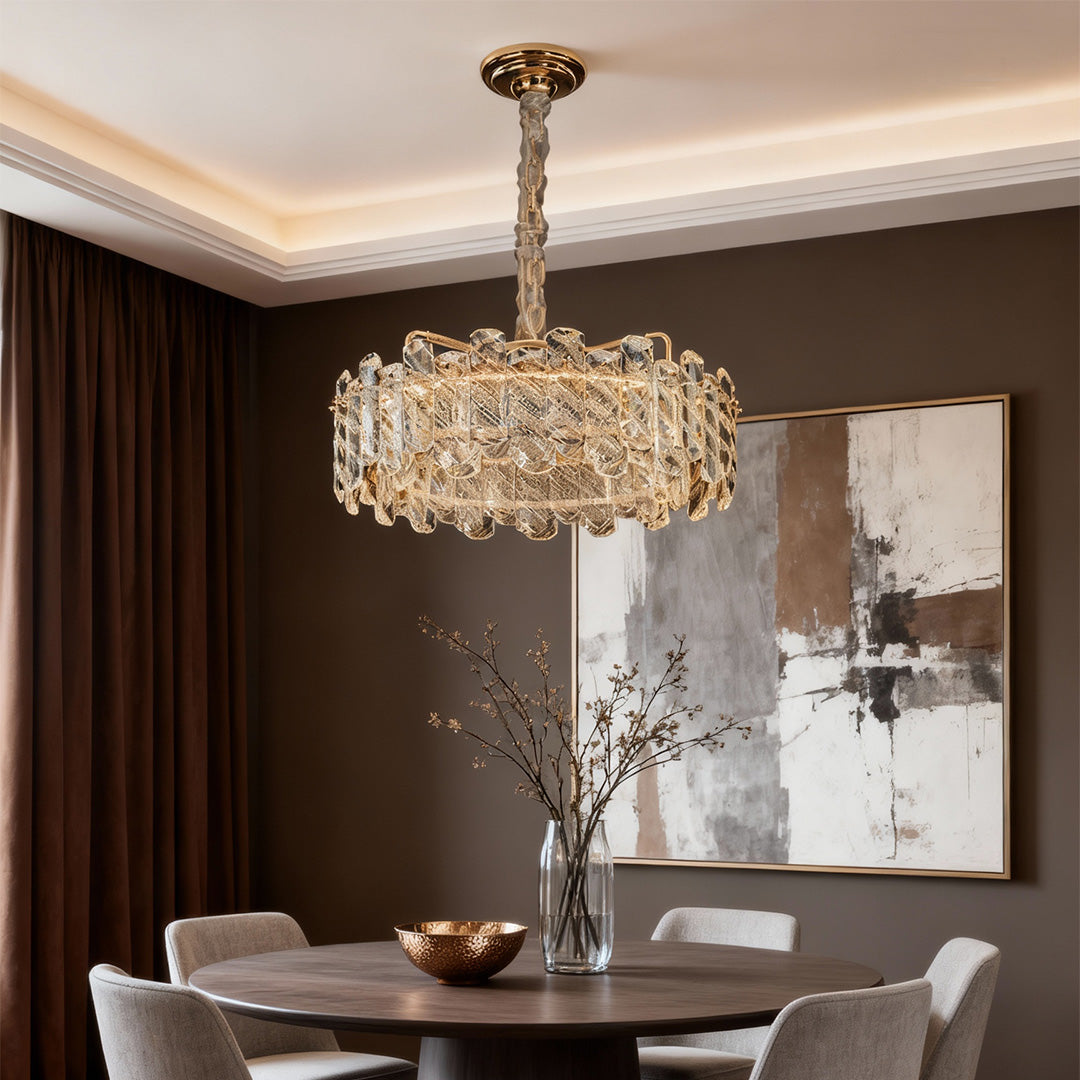 Luxury Nordic Crystal Chandelier - Carbon Steel Ceiling Light